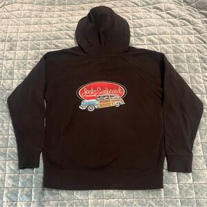 Jack’s Surfboards Black Hoodie with Red Surfboards Logo